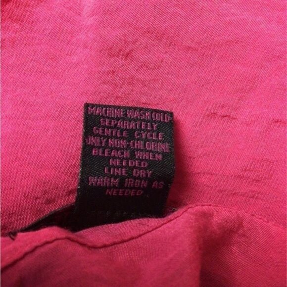 Millenium Women’s Cap Sleeve Button Down Ruffle Neck Shirt, Pink, size 2X - Picture 6 of 6